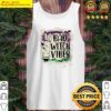halloween bad witch vibes peace hand sign halloween bleached tank top