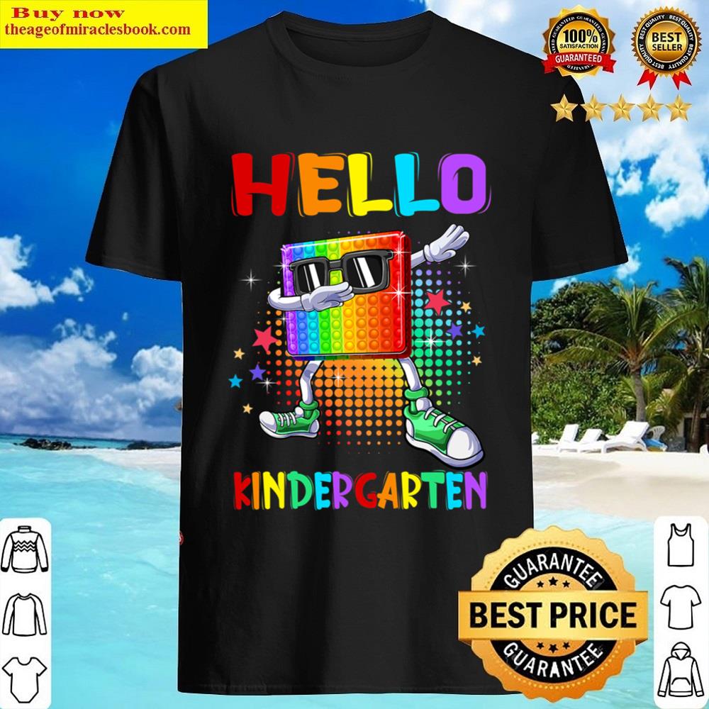 Hello Kindergarten Boys Girls Kids Back To School Pop It Shirt