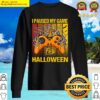 i paused my game for halloween cool gaming halloween costume sweater