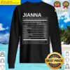 jianna nutrition facts funny sarcastic personalized name premium t shirt sweater