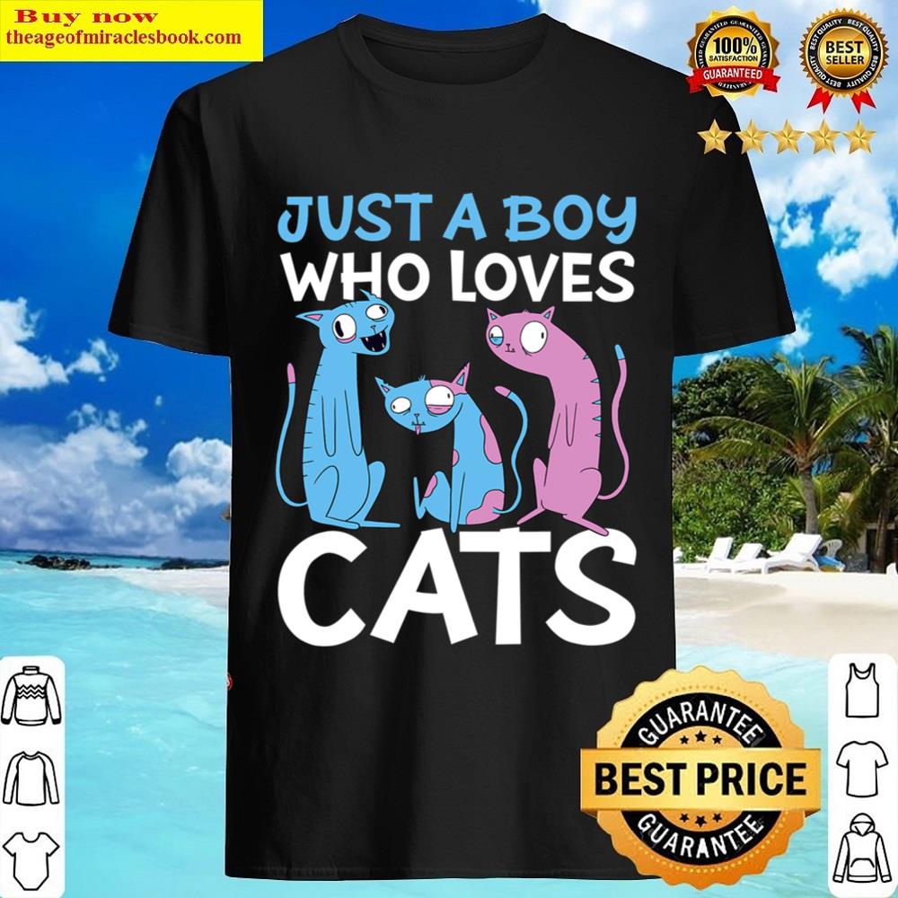 Just A Boy Who Loves Cats Shirt