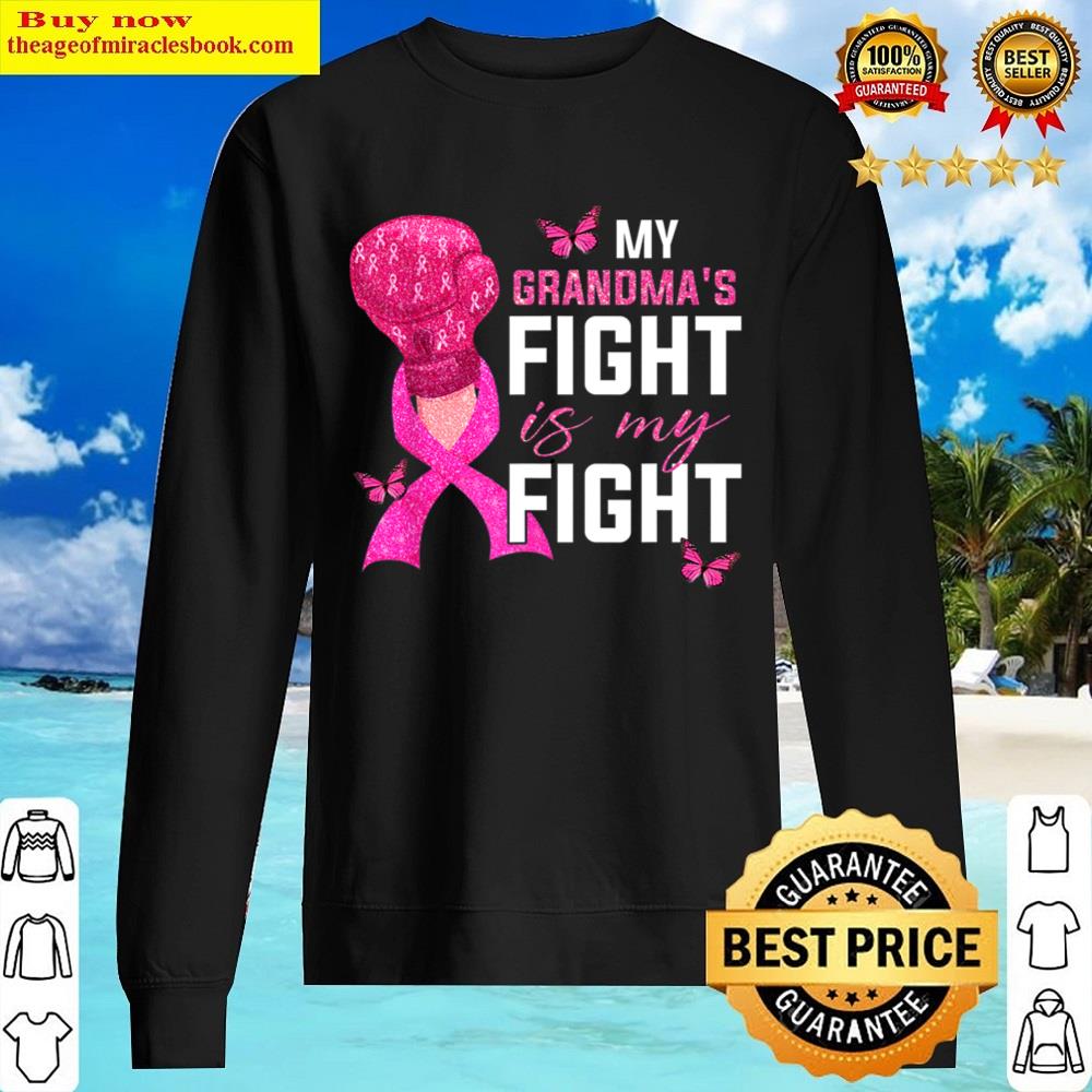 my grandmas fight is my fight breast cancer butterfly t shirt sweater