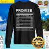 promise nutrition facts funny sarcastic personalized name t shirt sweater