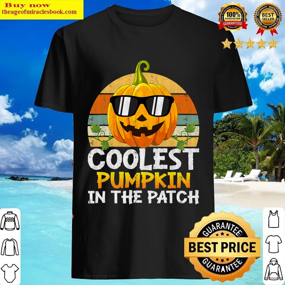 Vintage Coolest Pumpkin In The Patch Halloween Kids Boys Shirt Shirt