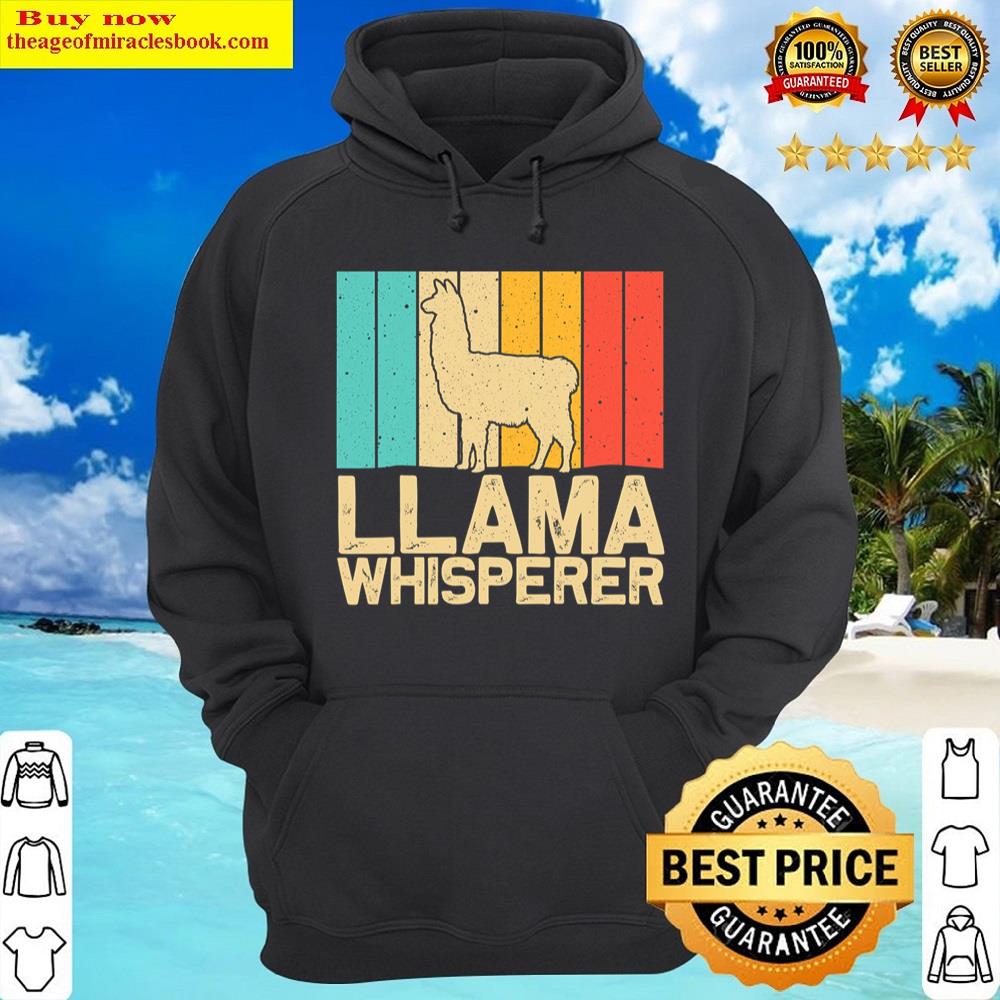 Vintage Llama Art For Men Kids Boys Girls Alpaca Lover Shirt Hoodie