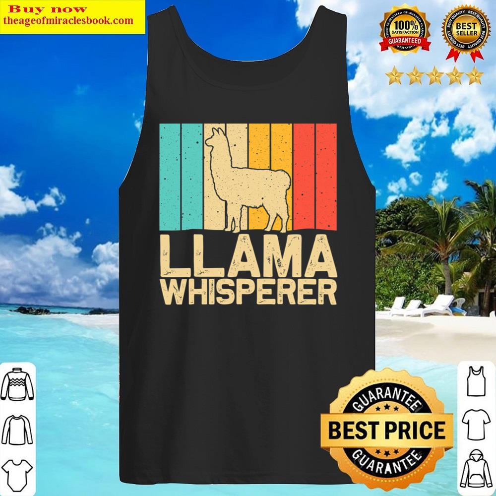 Vintage Llama Art For Men Kids Boys Girls Alpaca Lover Shirt Tank Top