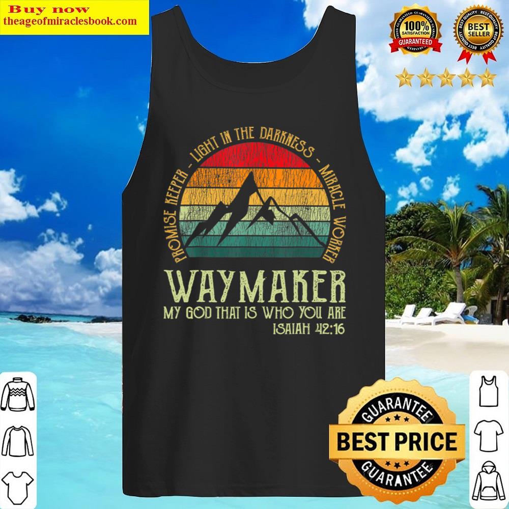 Vintage Waymaker Promise Keeper Miracle Worker Christian Shirt Tank Top