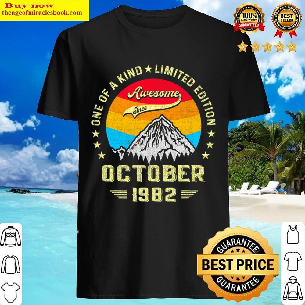 40 Year Old Awesome Since October 1982 Vintage 40th Birthday Shirt