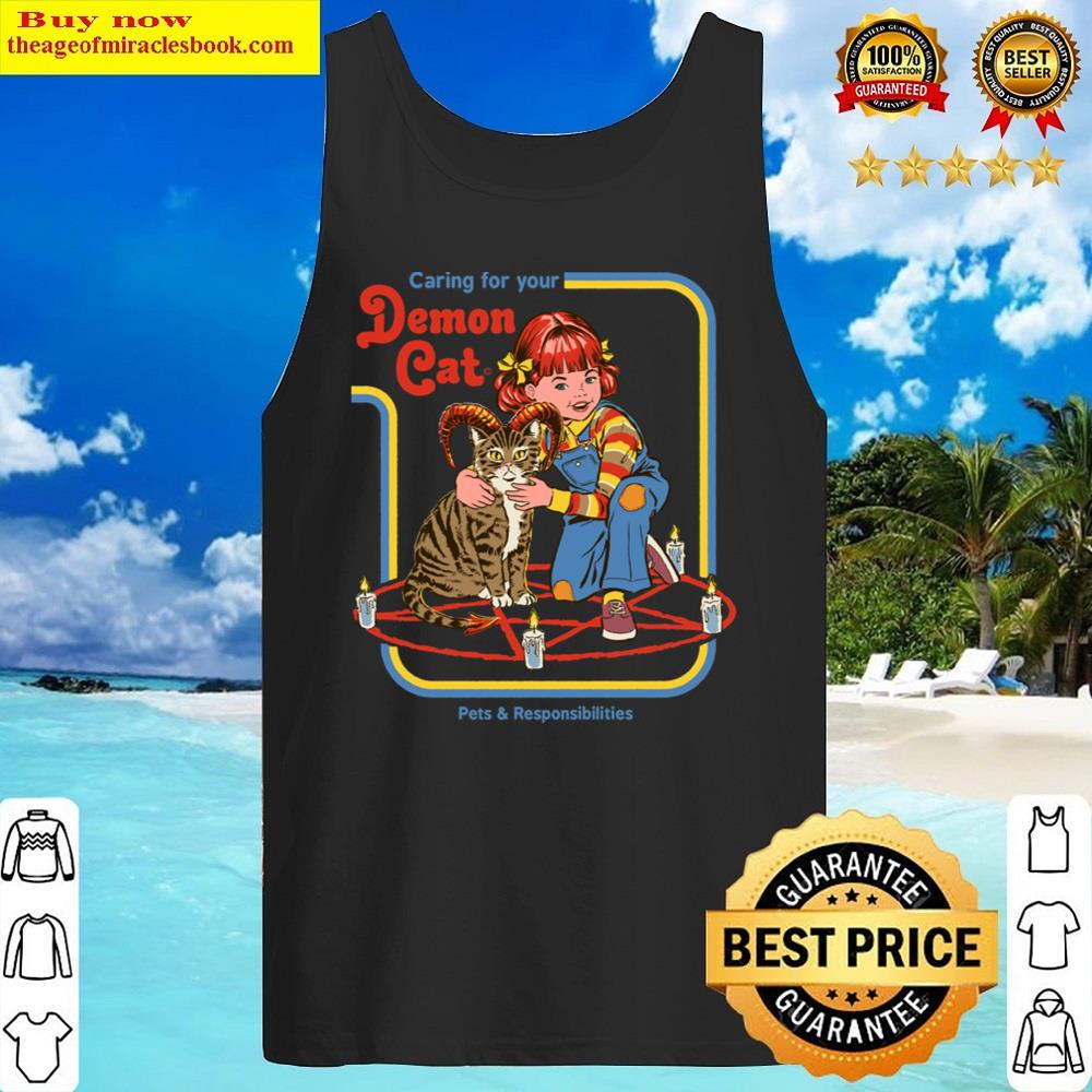 Caring For Your Demon Cat Shirt Tank Top