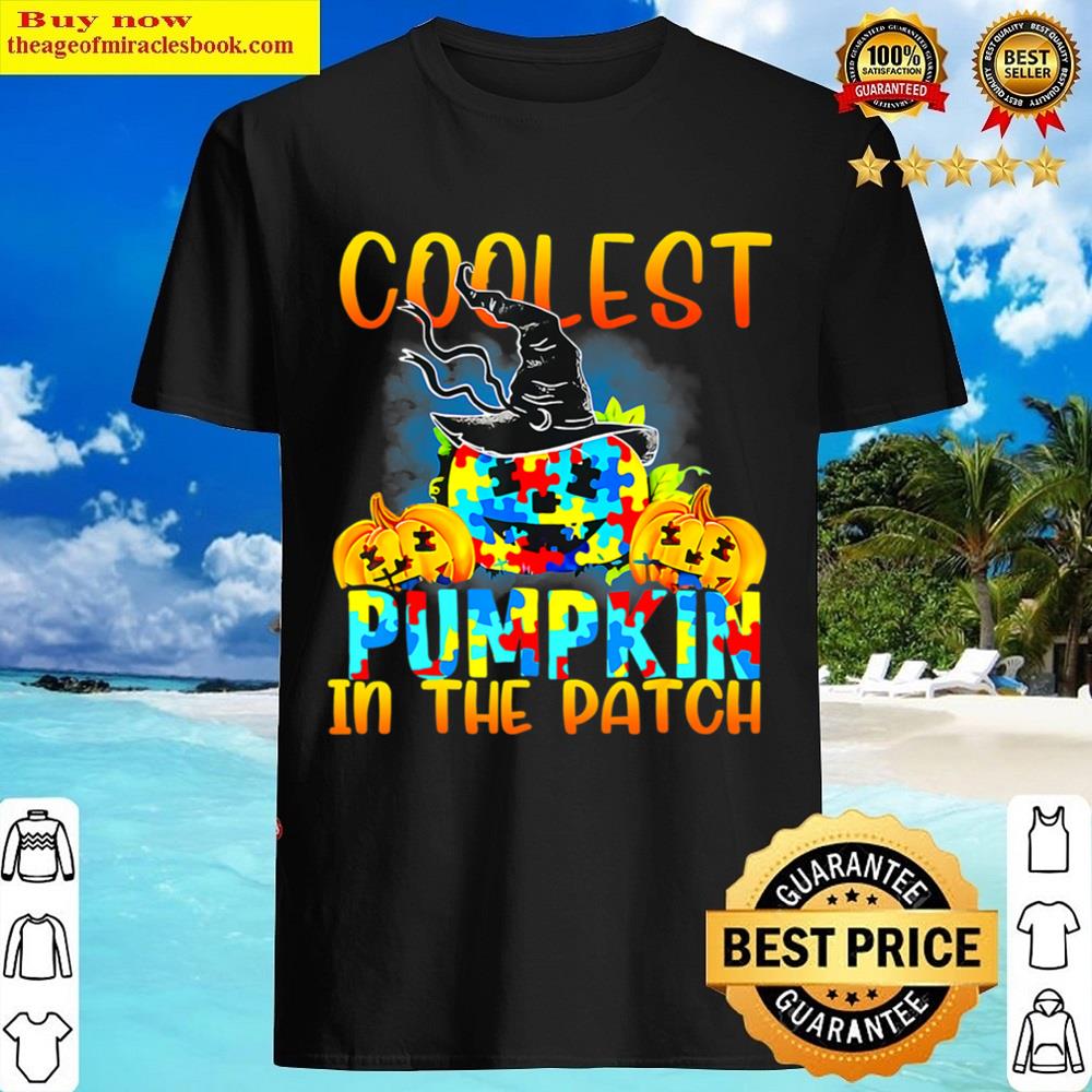 Coolest Pumpkin In The Patch Funny Cool Autism Halloween Shirt
