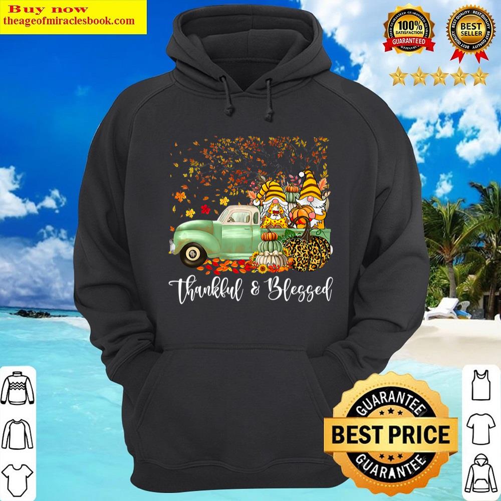 Cute Gnomes Truck With Pumpkin Fall Yall Autumn Thanksgiving T-shirt Shirt Hoodie