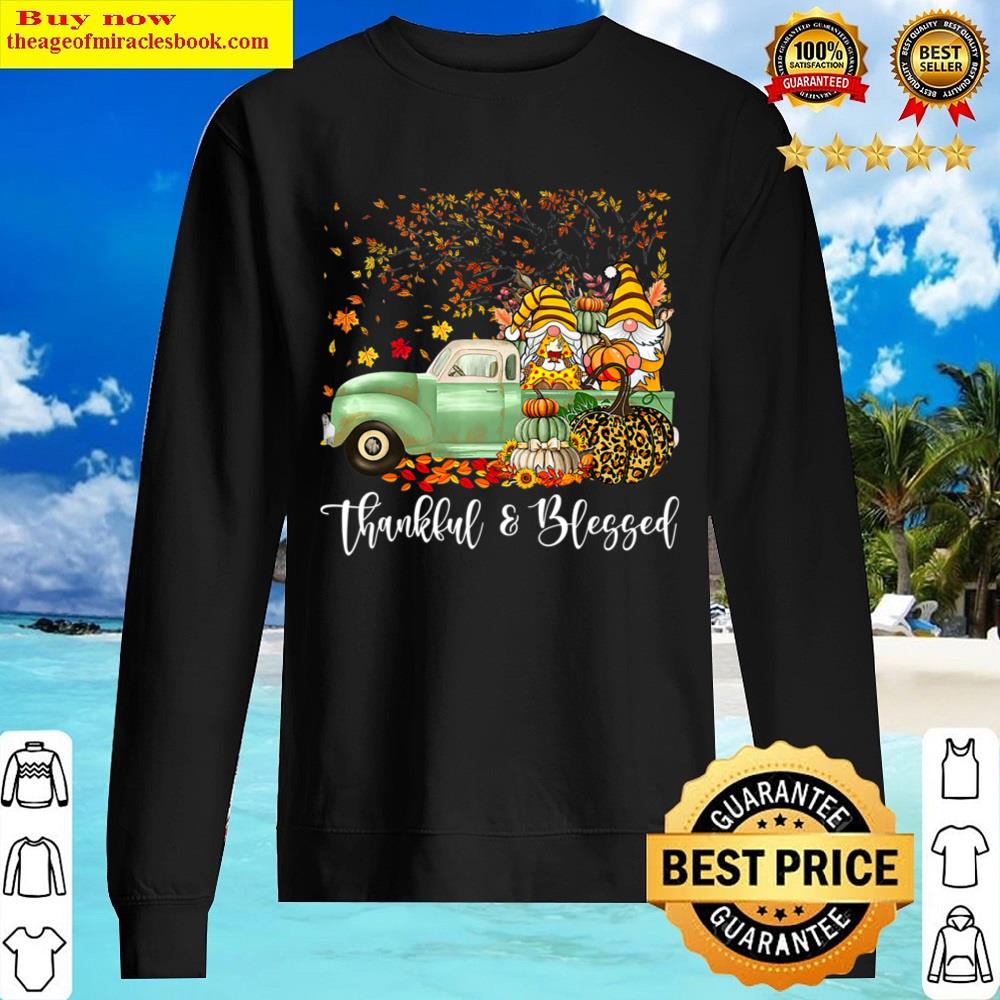 Cute Gnomes Truck With Pumpkin Fall Yall Autumn Thanksgiving T-shirt Shirt Sweater