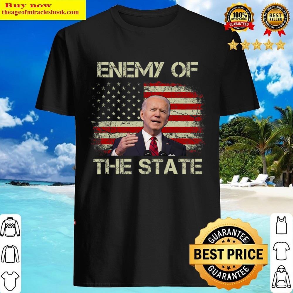 Enemy Of State Trump Quotes American Patriotic Usa Flag Shirt