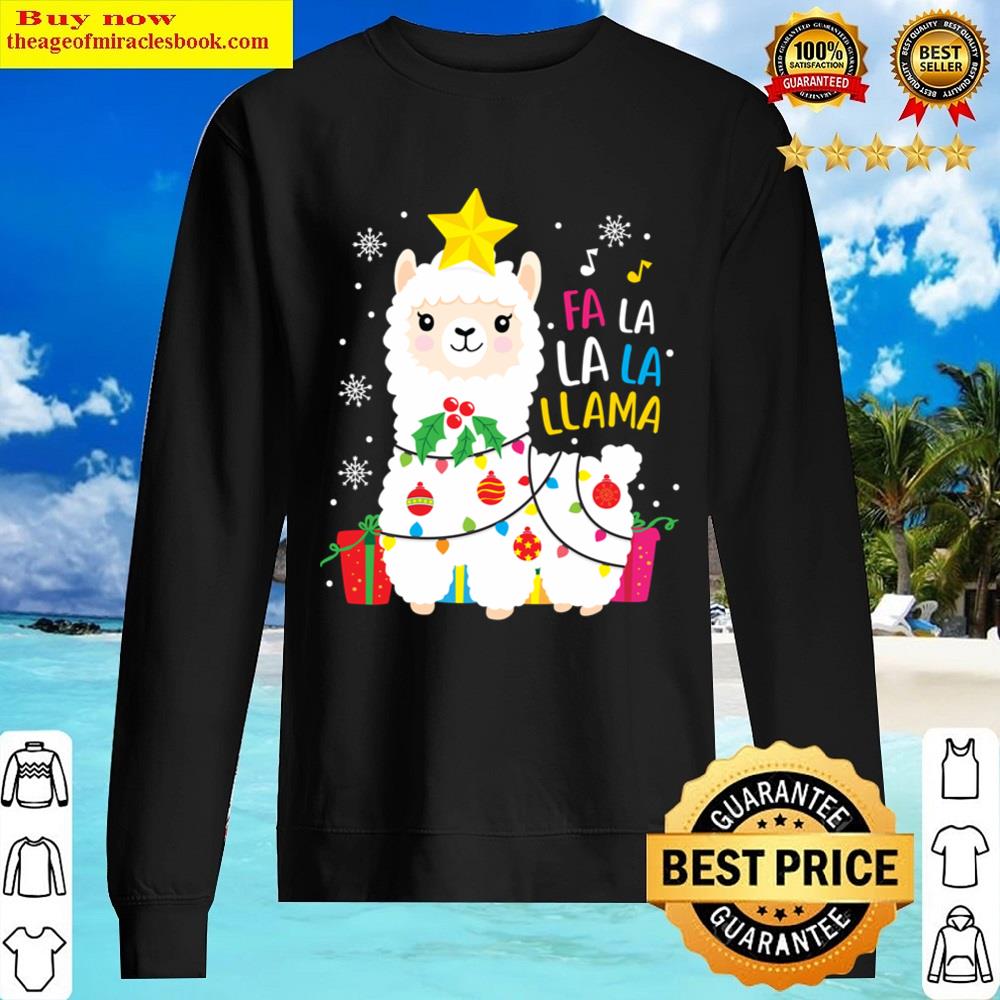 Funny Llama Fa La La Christmas Ornament Decors Shirt Sweater