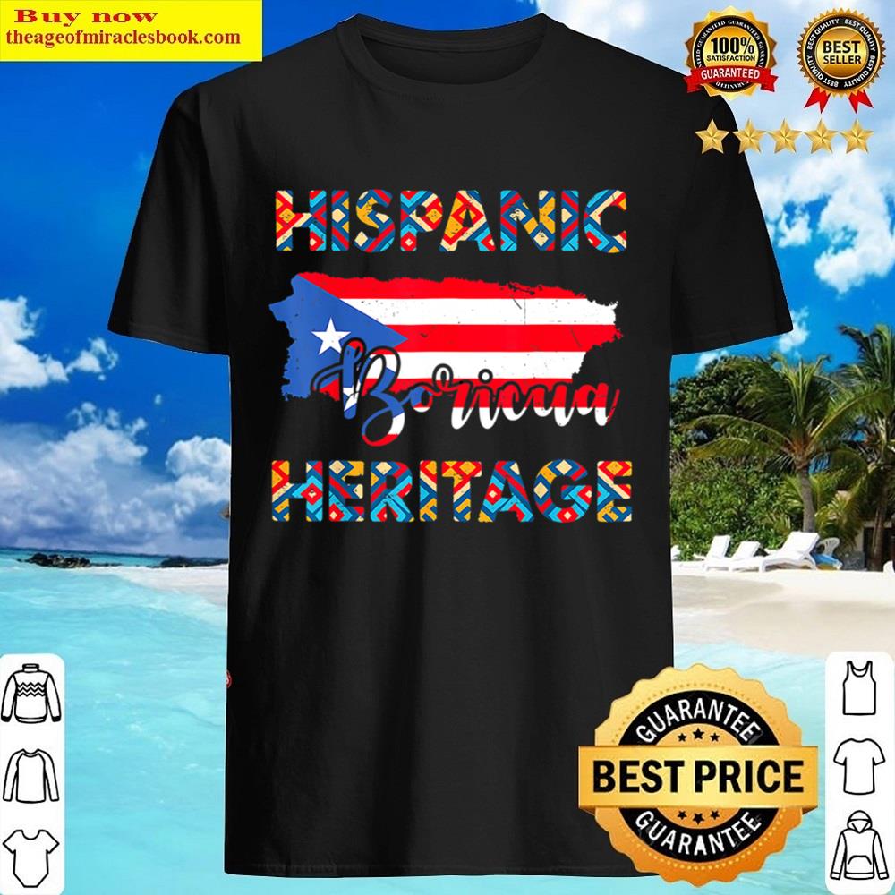Gifts National Hispanic Heritage Month Puerto Rico Shirt