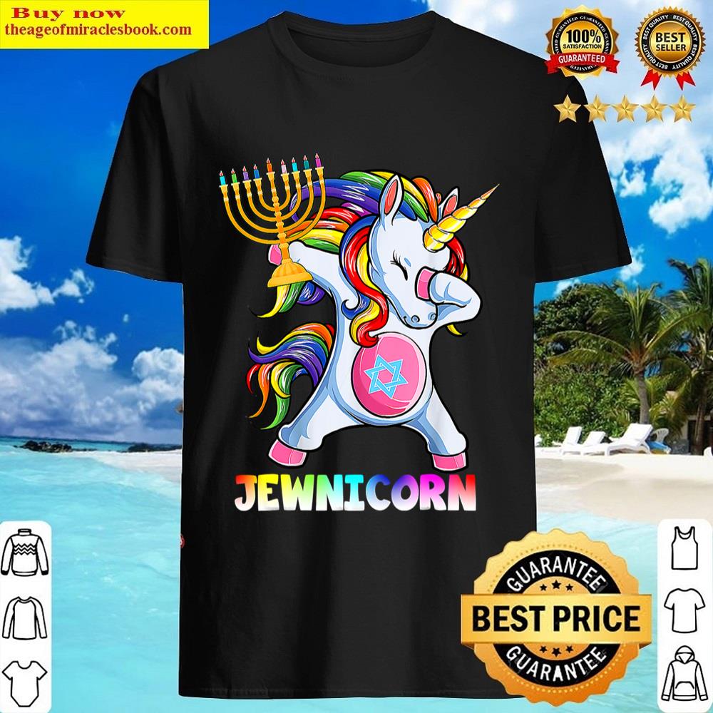 Hanukkah Dabbing Unicorn Jewnicorn Chanukah Jewish Xmas T-shirt Shirt