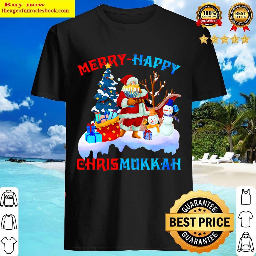 Happy Chrismukkah Merry Christmas Happy Hanukkah T-shirt Shirt