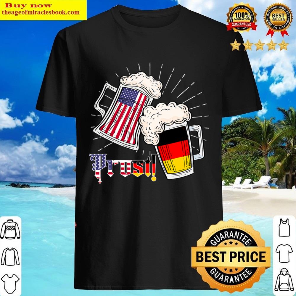 Happy Oktoberfest 2022 American German Munich Flag Prost Shirt