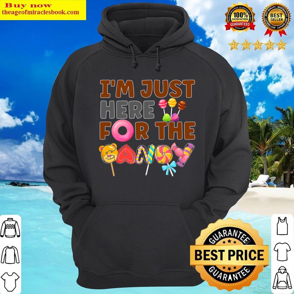 im just here for the candy halloween cute sweets lollipop hoodie