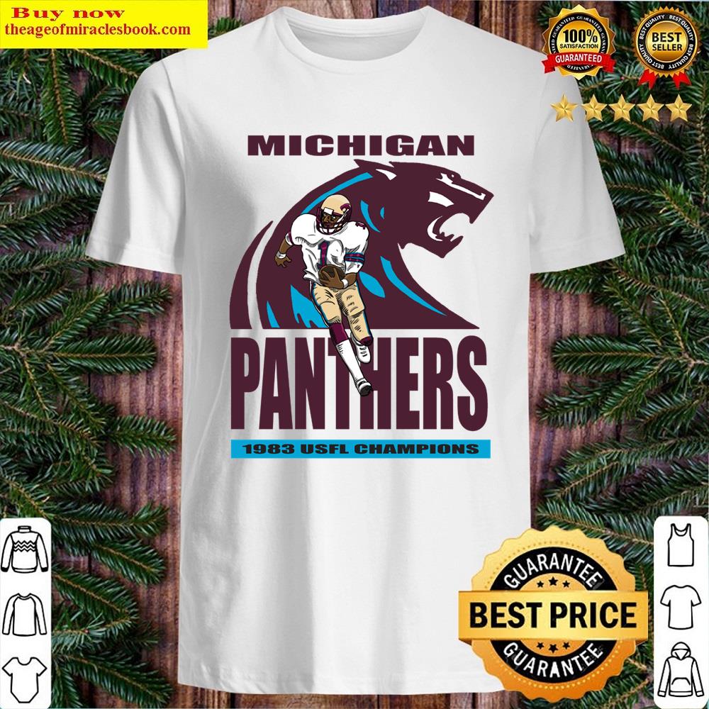 Michigan Panthers Throwback Vintage Football Design Shirt