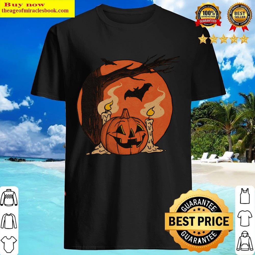 Vintage Pumpkin Scene Halloween Shirt Shirt