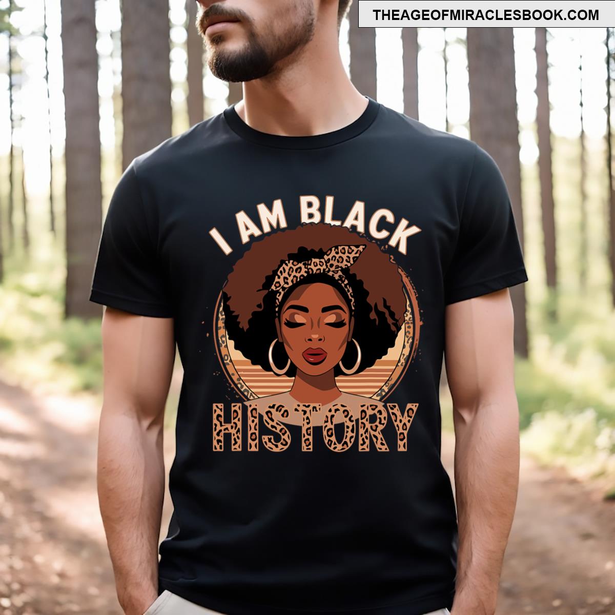 I Am Black History Proud Educated Afro Queen African Woman T-shirt